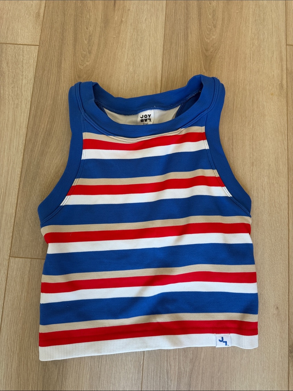 JoyLab Kids Blue Red White Striped Tank